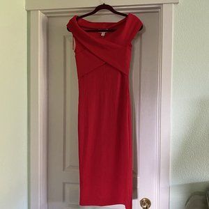 Michael Kors Red Off Shoulder Dress